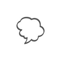 speech bubble and message simple icon vector