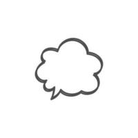 speech bubble and message simple icon vector