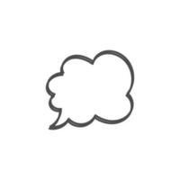 speech bubble and message simple icon vector