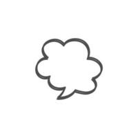 speech bubble and message simple icon vector