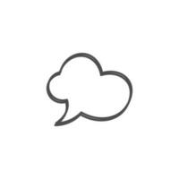 speech bubble and message simple icon vector