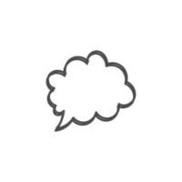 speech bubble and message simple icon vector