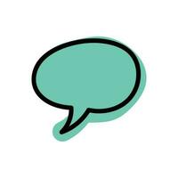 speech bubble and message simple icon vector