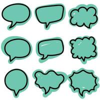 speech bubble and message simple icon vector