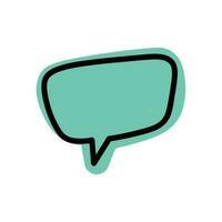 speech bubble and message simple icon vector