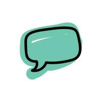 speech bubble and message simple icon vector