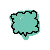 speech bubble and message simple icon vector