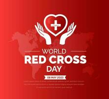 World Red Cross Day background or banner design template celebrated in 8 may. vector