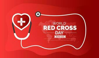 World Red Cross Day background or banner design template celebrated in 8 may. vector