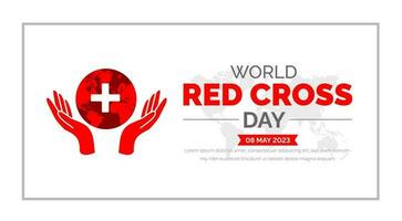 World Red Cross Day background or banner design template celebrated in 8 may. vector