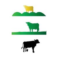 set of cow icons isolated on white background vector