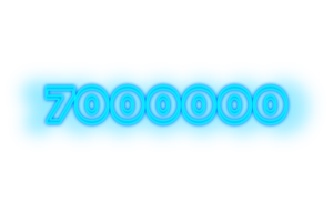 7000000 subscribers celebration greeting Number with glow design png