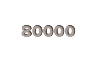 80000 iscritti celebrazione saluto numero di legno inciso con design png