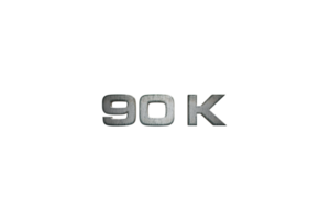 90 k subscribers celebration greeting Number star wars with design png