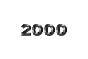 2000 subscribers celebration greeting Number with elegant design png