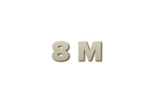 8 million subscribers celebration greeting Number with card board 2 design png