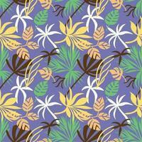 Tropical leaves seamless pattern design vector