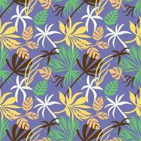 Tropical leaves seamless pattern design vector