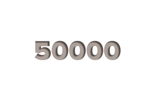 50000 suscriptores celebracion saludo número con de madera grabado diseño png