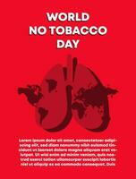 mundo No tabaco día para póster, bandera, social medios de comunicación vector