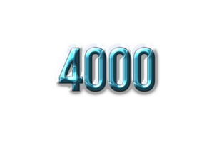 40000 subscribers celebration greeting Number with plastic design png