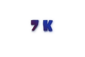 7 K iscritti celebrazione saluto numero con inchiostro design png