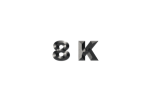 8 k subscribers celebration greeting Number with elegant design png