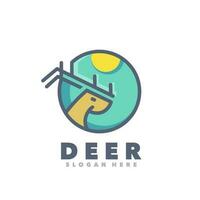 Deer head simple vector