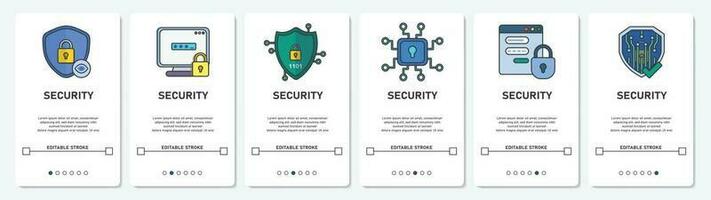 Shield Security With Padlock and Key Logo Banner Icon Menu vector