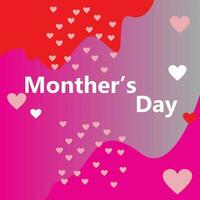 Gradient color background monther's day heart pink.For design cover background,etc. vector