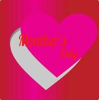 Pink monther's day heart background.For design banner color etc. vector