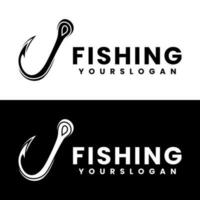 hook fishing  logo design template vector