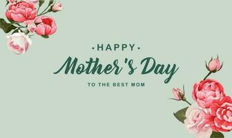 Mother's Day Background with colorful elements and flowers, lettering. Vector symbols of love in the shape of hearts for greeting card design, floral, pastel color.