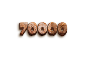 70000 les abonnés fête salutation nombre avec boulangerie conception png