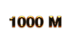 1000 million subscribers celebration greeting Number with hot iron design png