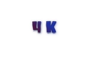 4 k subscribers celebration greeting Number with ink design png
