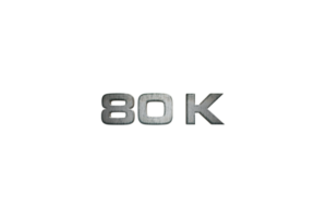 80 k subscribers celebration greeting Number with star wars design png