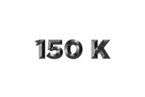 150 k abonnees viering groet aantal met elegant ontwerp png