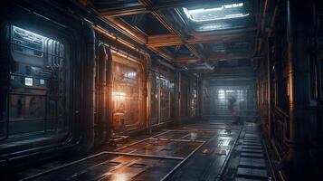 alien jailhouse, digital art illustration, photo