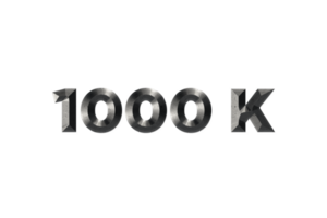 1000 k subscribers celebration greeting Number with elegant design png