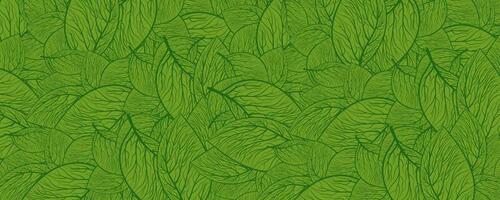 Abstract green leaf floral pattern vector background illustration