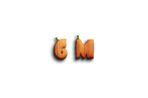 6 million subscribers celebration greeting Number with pumpkin design png