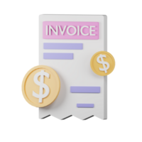 invoice with money coins icon png