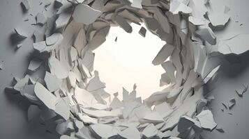 ripped paper hole, digital art illustration, photo