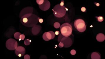 Pink bokeh particles animation abstract science technology  background video