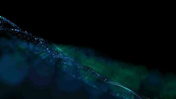 resumen oscuro azul partículas ola tecnología antecedentes video