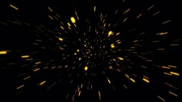 Schleife Animation glühen Orange Partikel Bewegung auf schwarz Hintergrund video
