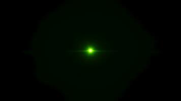 lus centrum gloed groen ster optisch fakkels video