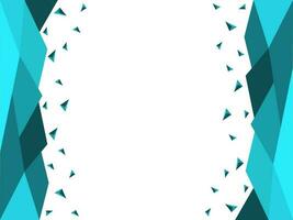 Abstract Geometric Background With Copy Space In Cyan And White Color. vector