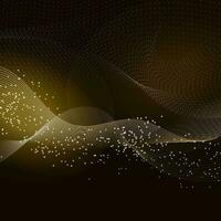 Abstract Wavy Lines Background With Stars. vector